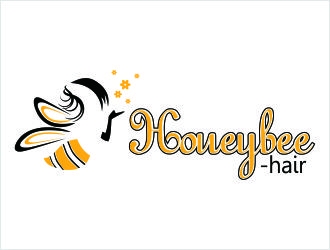 Honeybee-hair logo design by ochatheangel