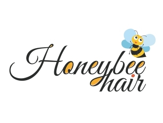 Honeybee-hair logo design by mngovani