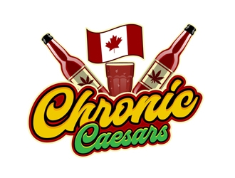 Chronic Caesars logo design by DreamLogoDesign