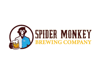 Spider Monkey Brewing Company logo design by rootreeper