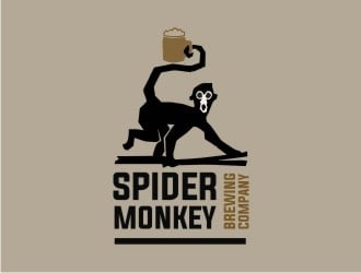 Spider Monkey Brewing Company logo design by EkoBooM