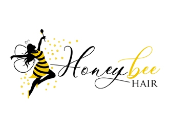 Honeybee-hair logo design by MAXR