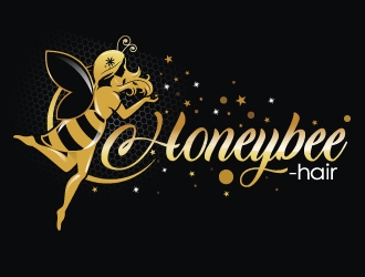 Honeybee-hair logo design by Suvendu
