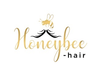 Honeybee-hair logo design by EkoBooM