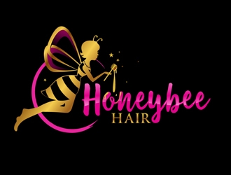 Honeybee-hair logo design by DreamLogoDesign