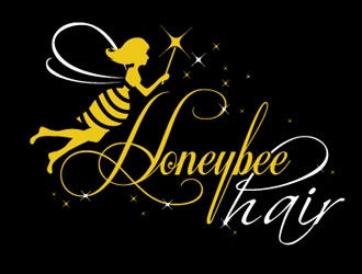Honeybee-hair logo design by shere