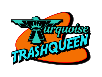Turquoise Trashqueen logo design by beejo