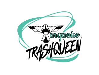 Turquoise Trashqueen logo design by ruki