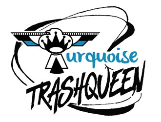 Turquoise Trashqueen logo design by shere