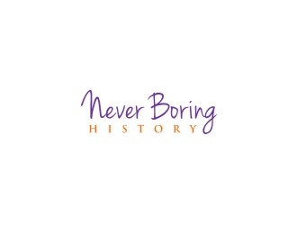 Never Boring History logo design by bricton