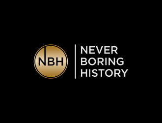 Never Boring History logo design by haidar