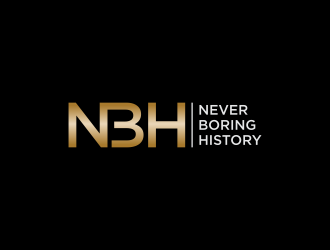 Never Boring History logo design by haidar