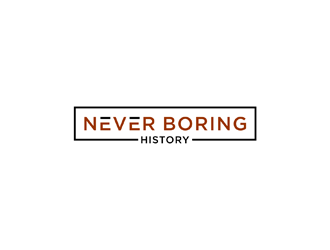 Never Boring History logo design by johana