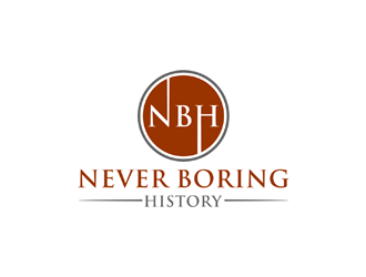Never Boring History logo design by johana