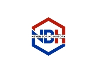Never Boring History logo design by naldart
