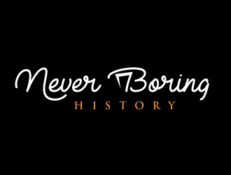 Never Boring History logo design by Suvendu