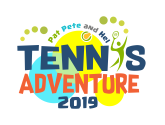 Pat Pete and Hel Tennis Adventure 2019 logo design by ingepro