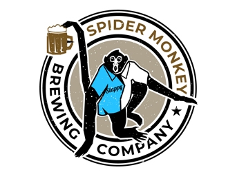 Spider Monkey Brewing Company logo design by DreamLogoDesign