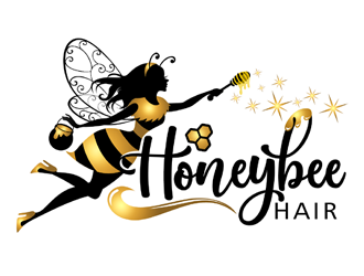 Honeybee-hair logo design by ingepro