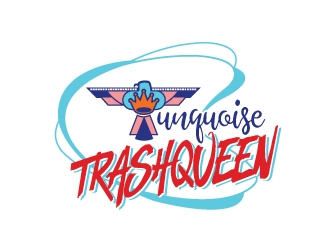Turquoise Trashqueen logo design by Foxcody