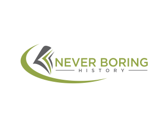 Never Boring History logo design by oke2angconcept
