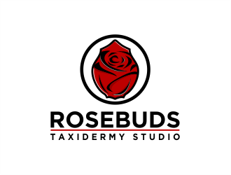 Rosebuds Taxidermy Studio logo design by evdesign