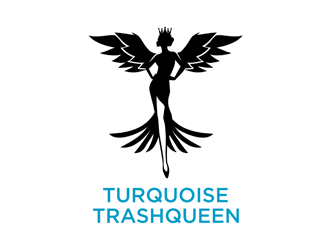 Turquoise Trashqueen logo design by logolady
