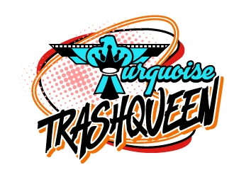 Turquoise Trashqueen logo design by jaize