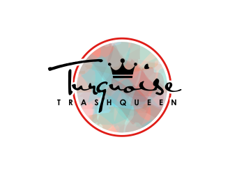 Turquoise Trashqueen logo design by meliodas