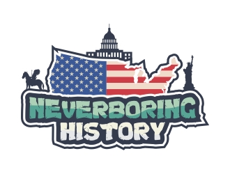 Never Boring History logo design by rokenrol