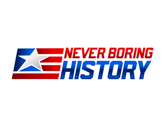 Never Boring History logo design by megalogos
