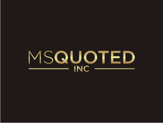 Ms Quoted, Inc logo design by rief