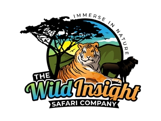 The Wild Insight Safari Company - immerse in nature logo design by DreamLogoDesign