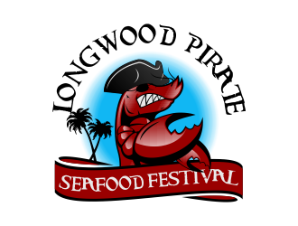 Longwood Pirate Seafood Festival logo design by Kruger