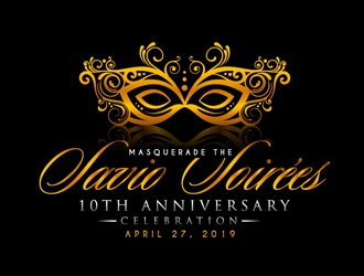Masquerade the Savio Soirée 10th Anniversary Celebration April 27, 2019 logo design by DreamLogoDesign
