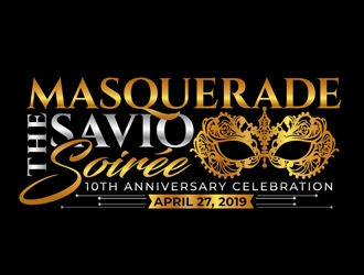 Masquerade the Savio Soirée 10th Anniversary Celebration April 27, 2019 logo design by DreamLogoDesign