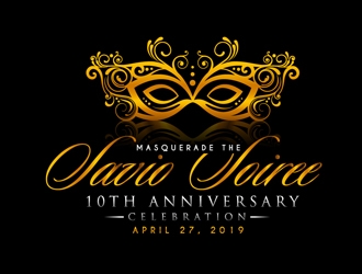 Masquerade the Savio Soirée 10th Anniversary Celebration April 27, 2019 logo design by DreamLogoDesign