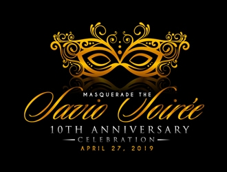Masquerade the Savio Soirée 10th Anniversary Celebration April 27, 2019 logo design by DreamLogoDesign