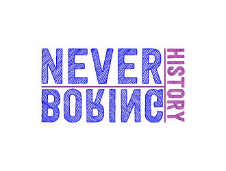 Never Boring History logo design by fastsev