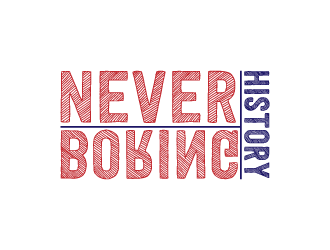Never Boring History logo design by fastsev