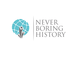 Never Boring History logo design by YONK