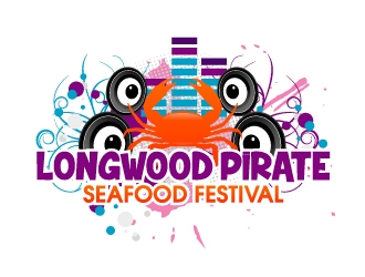 Longwood Pirate Seafood Festival logo design by ElonStark