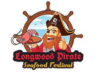 Longwood Pirate Seafood Festival logo design by Optimus