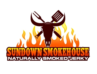 Sundown Smokehouse - Naturally Smoked Jerky logo design by ElonStark