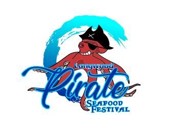 Longwood Pirate Seafood Festival logo design by Dhieko