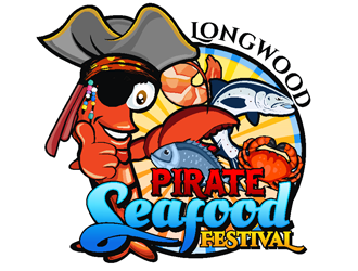 Longwood Pirate Seafood Festival logo design by coco
