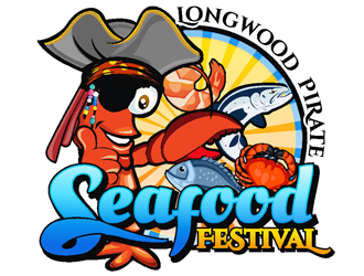 Longwood Pirate Seafood Festival logo design by coco