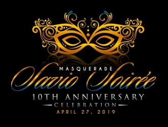 Masquerade the Savio Soirée 10th Anniversary Celebration April 27, 2019 logo design by DreamLogoDesign