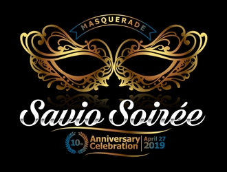 Masquerade the Savio Soirée 10th Anniversary Celebration April 27, 2019 logo design by DreamLogoDesign