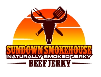 Sundown Smokehouse - Naturally Smoked Jerky logo design by ElonStark